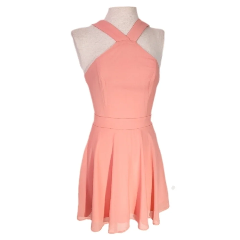 Charlotte Russe Dress Strapless Peach Size S - Picture 2 of 12